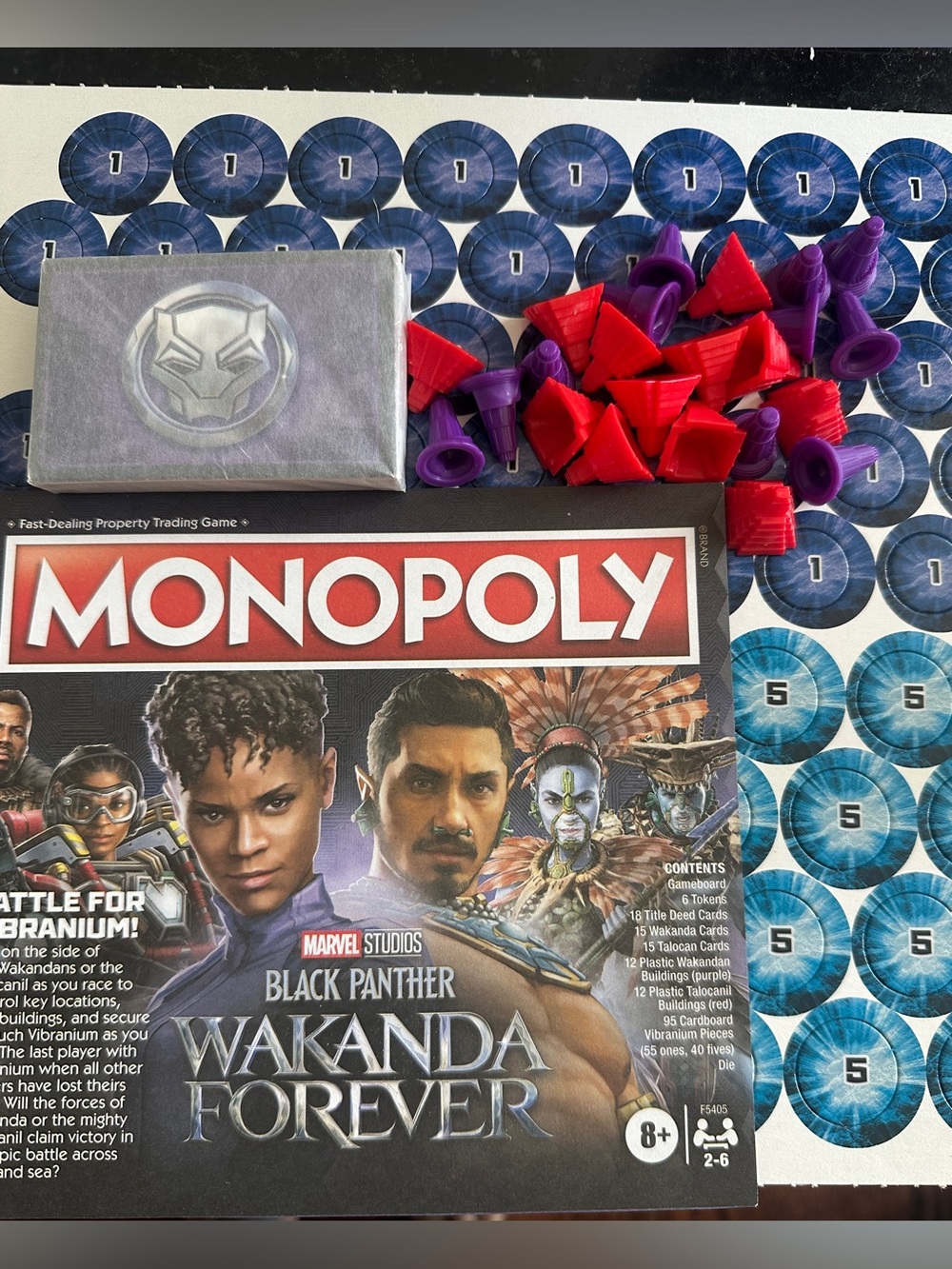 Monopoly‎ Black Panther Wakanda Forever Replacement Parts, Tokens, Cards